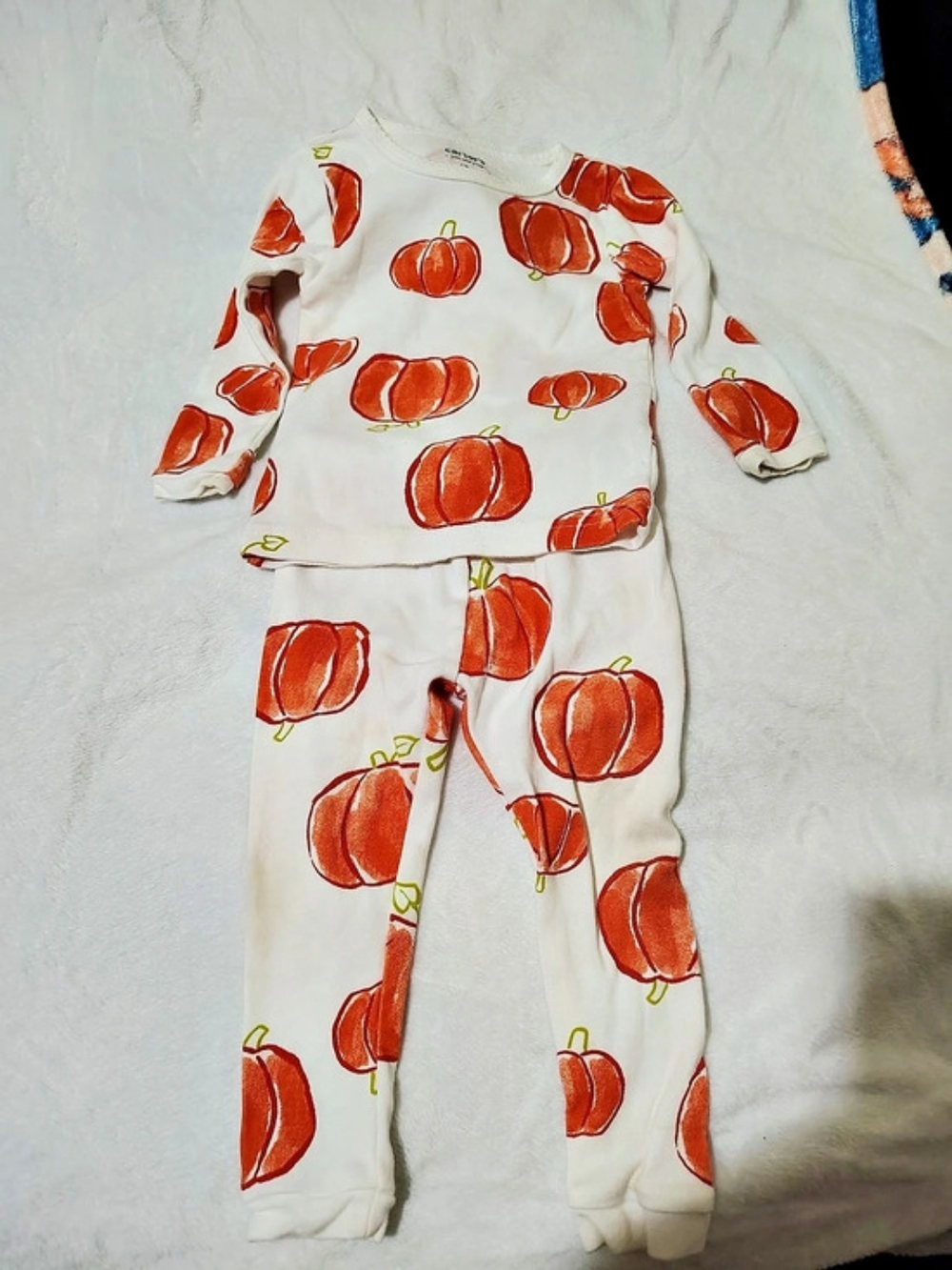 Carter's Baby Pumpkin Print Footie Size 12M